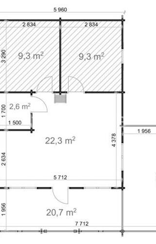 Weekend Chalet Asva 68mm 6x8m 48m2 — 3