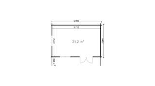 Blokhut Zeeland 4x3m 44mm met vloer — 4